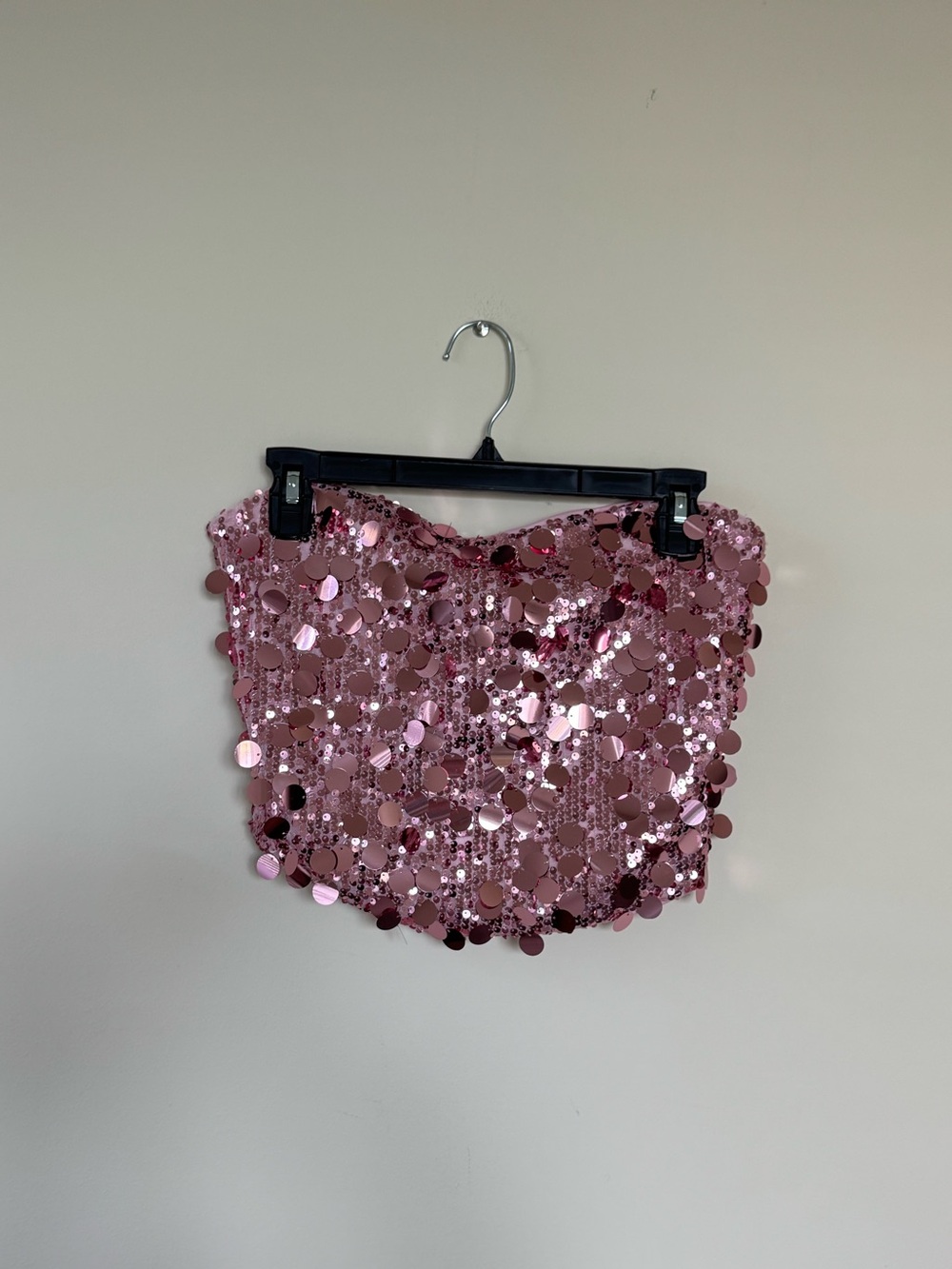 Pink Sequin Tube Top